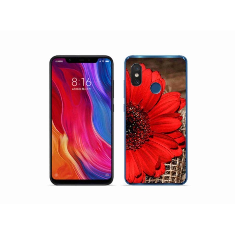 Gelový kryt mmCase na mobil Xiaomi Mi 8 - gerbera