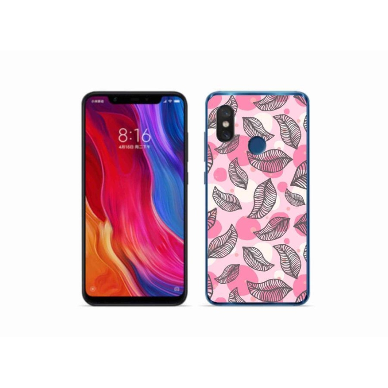 Gelový kryt mmCase na mobil Xiaomi Mi 8 - kreslené padající listy