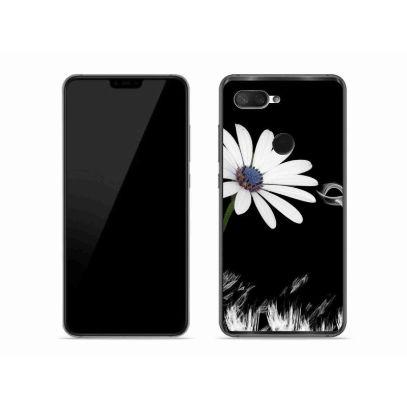 Gelový kryt mmCase na mobil Xiaomi Mi 8 Lite - bílá květina