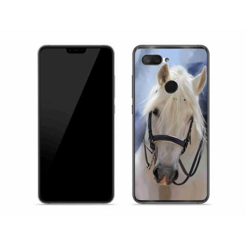 Gelový kryt mmCase na mobil Xiaomi Mi 8 Lite - bílý kůň