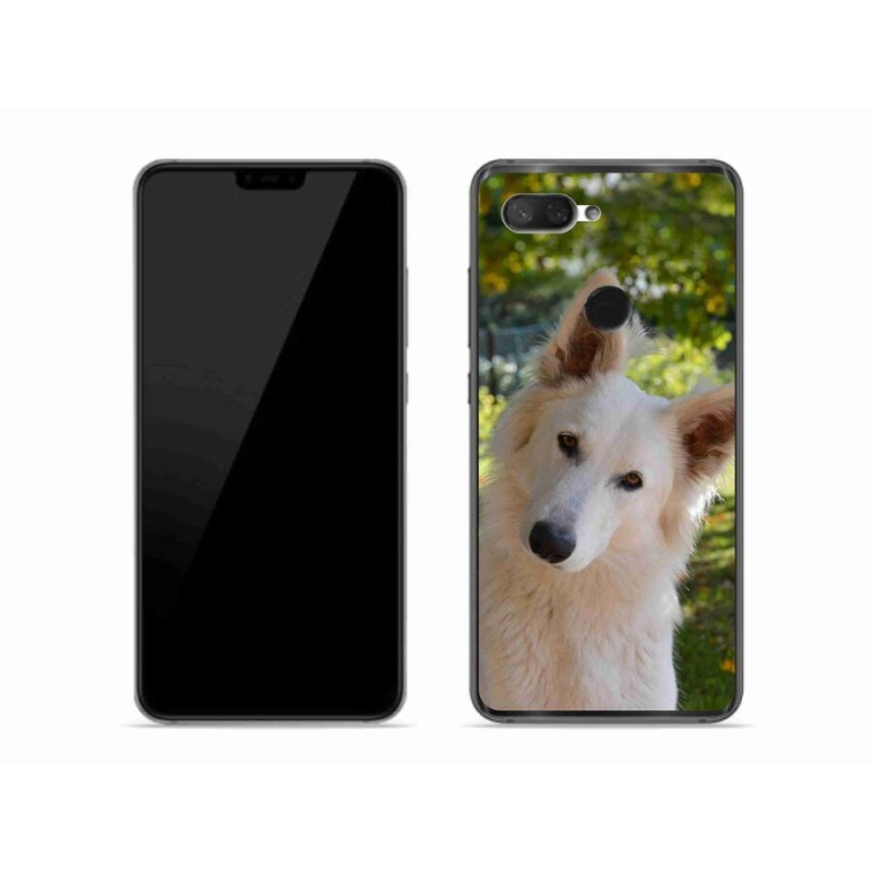 Gelový kryt mmCase na mobil Xiaomi Mi 8 Lite - bílý švýcarský ovčák 1
