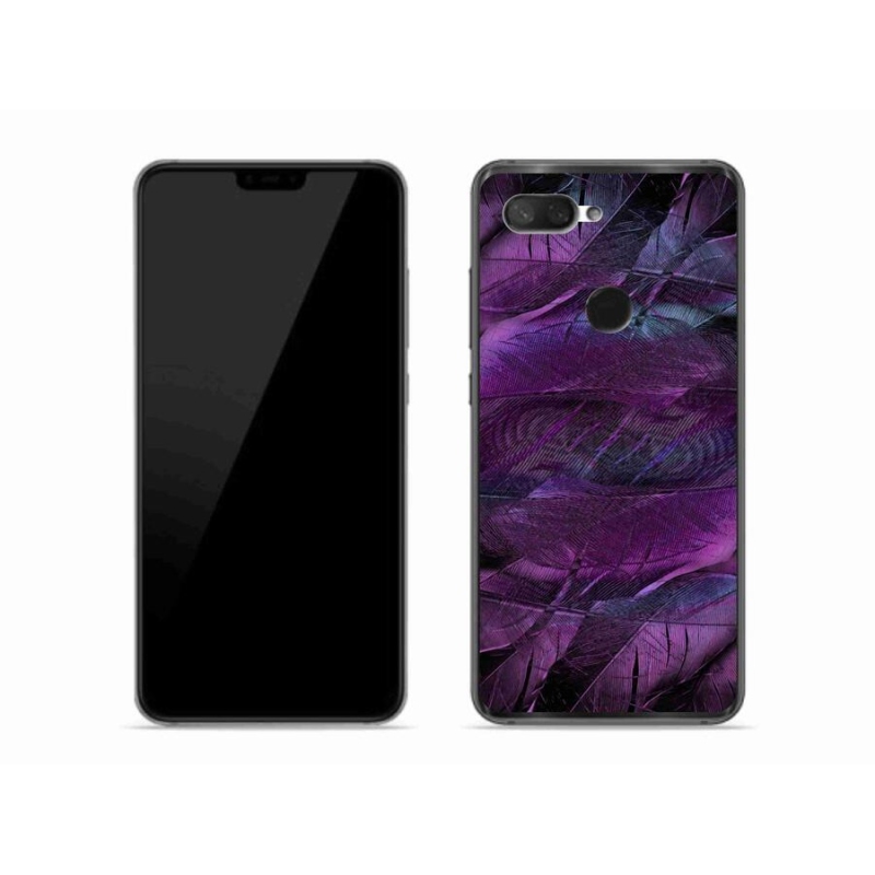 Gelový kryt mmCase na mobil Xiaomi Mi 8 Lite - fialová pírka