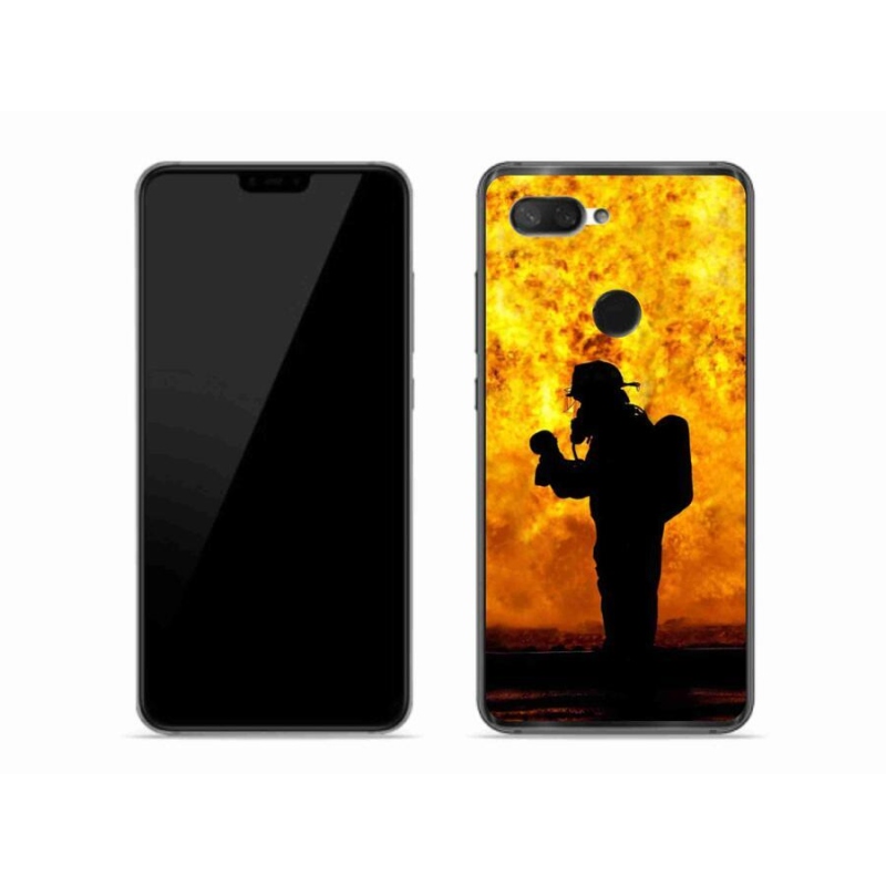 Gelový kryt mmCase na mobil Xiaomi Mi 8 Lite - hasič