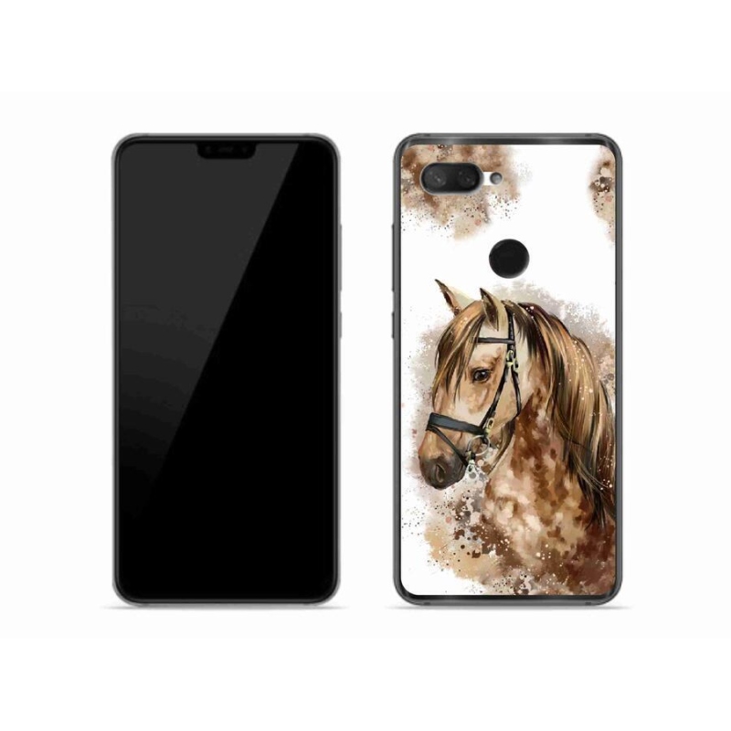 Gelový kryt mmCase na mobil Xiaomi Mi 8 Lite - hnědý kreslený kůň
