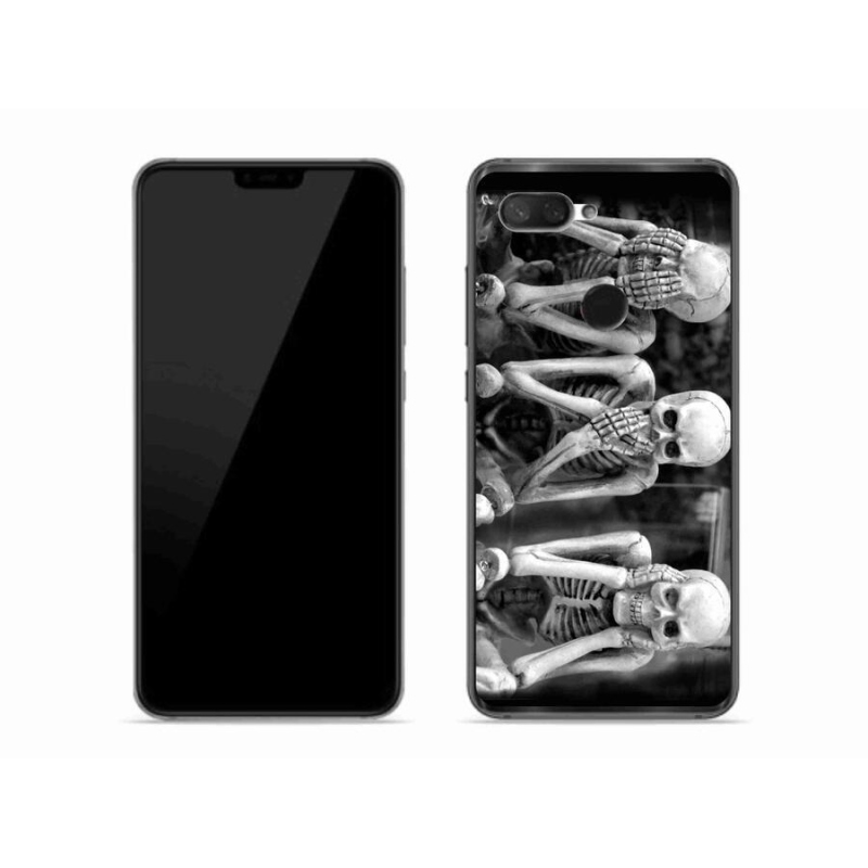 Gelový kryt mmCase na mobil Xiaomi Mi 8 Lite - kostlivci