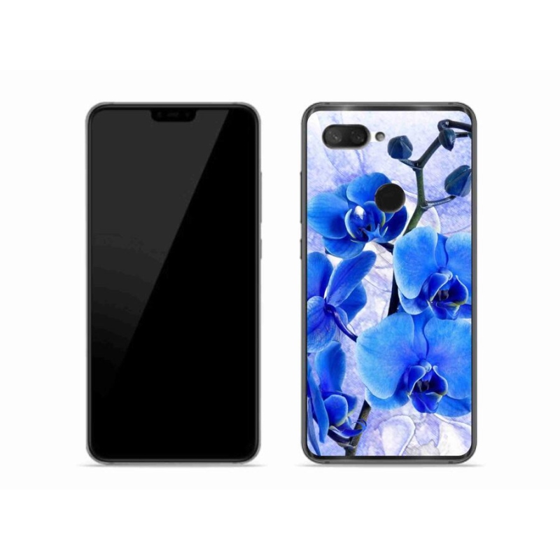 Gelový kryt mmCase na mobil Xiaomi Mi 8 Lite - modré květy