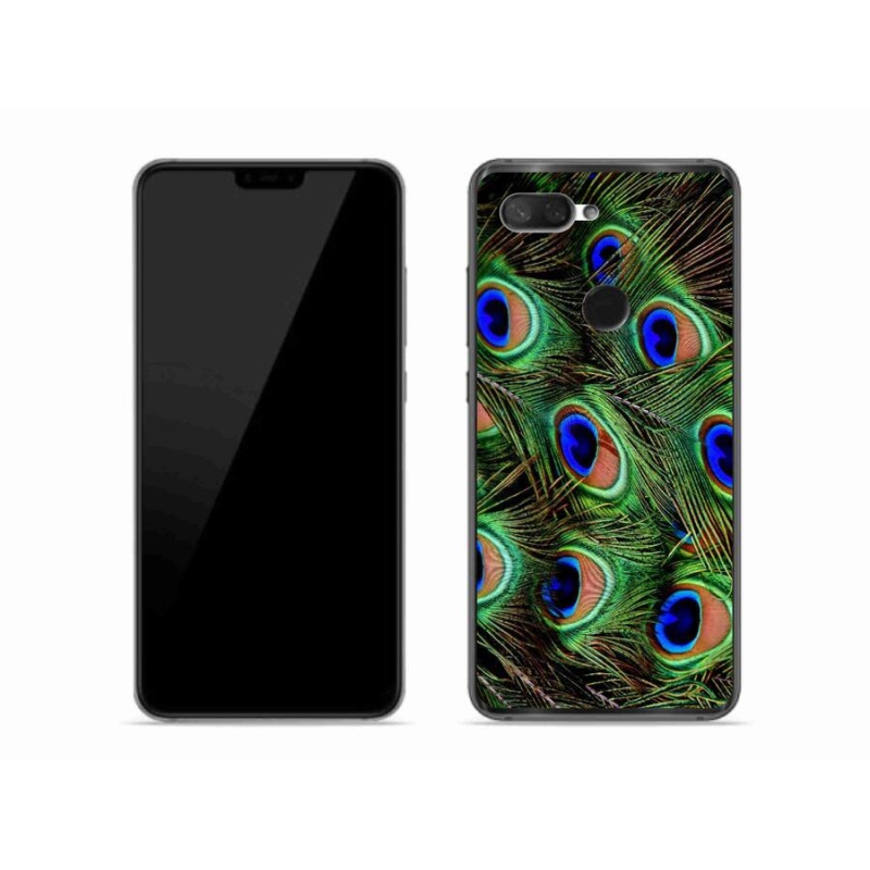 Gelový kryt mmCase na mobil Xiaomi Mi 8 Lite - paví peří