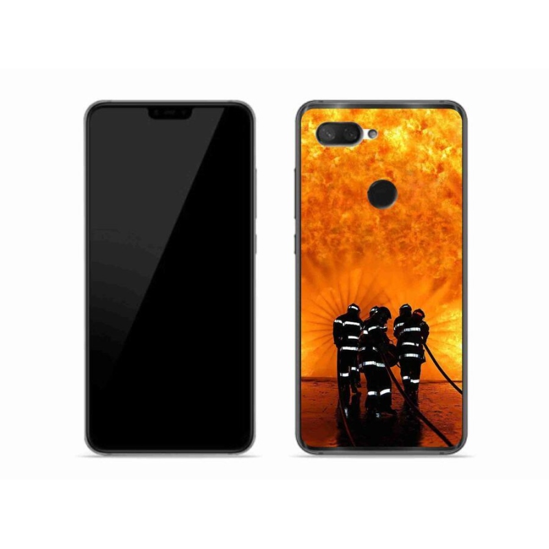 Gelový kryt mmCase na mobil Xiaomi Mi 8 Lite - požár
