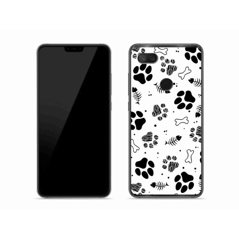 Gelový kryt mmCase na mobil Xiaomi Mi 8 Lite - psí tlapky 1