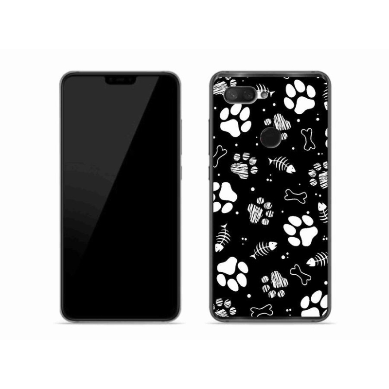 Gelový kryt mmCase na mobil Xiaomi Mi 8 Lite - psí tlapky