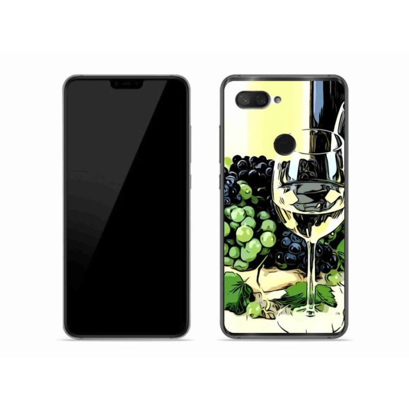 Gelový kryt mmCase na mobil Xiaomi Mi 8 Lite - sklenka vína