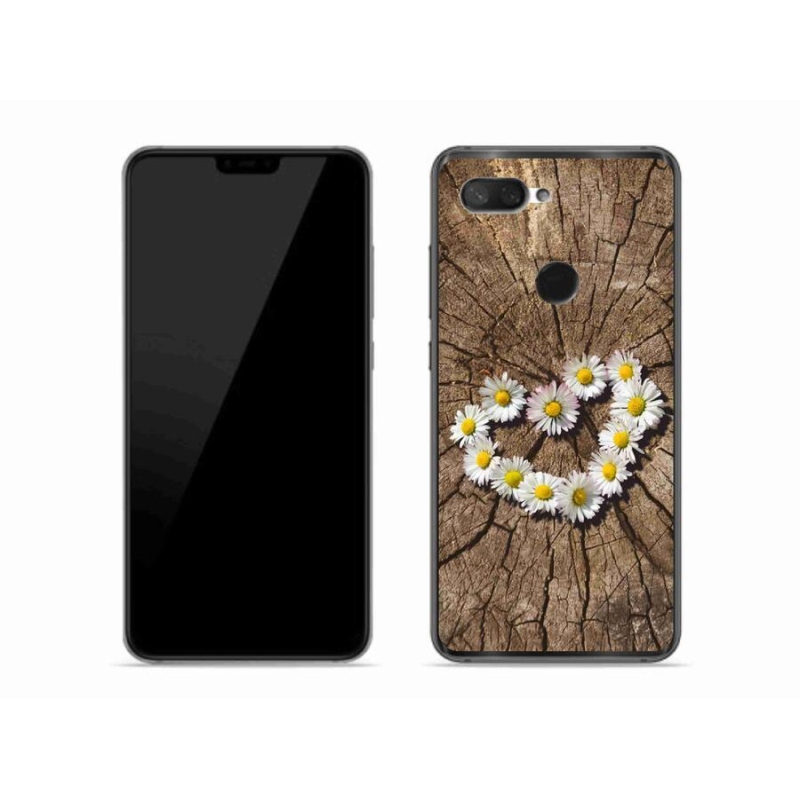 Gelový kryt mmCase na mobil Xiaomi Mi 8 Lite - srdce z kopretin