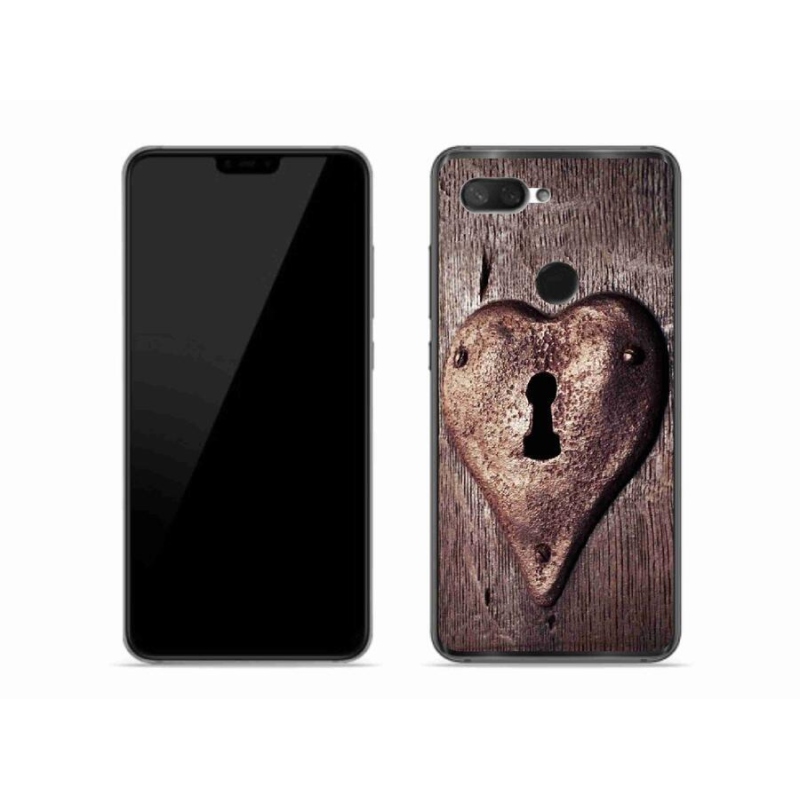 Gelový kryt mmCase na mobil Xiaomi Mi 8 Lite - zámek ve tvaru srdce
