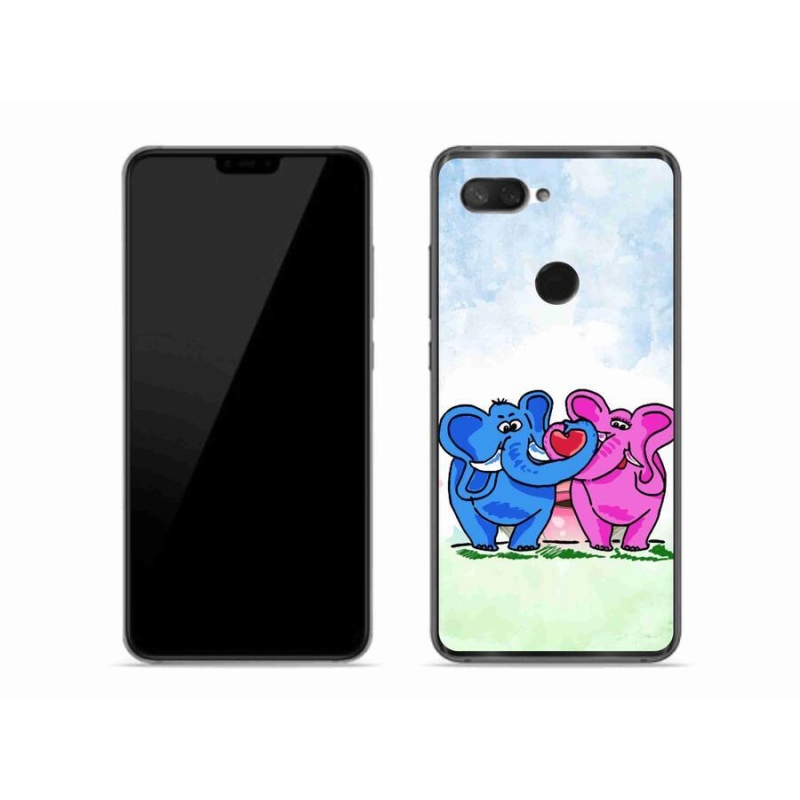 Gelový kryt mmCase na mobil Xiaomi Mi 8 Lite - zamilovaní sloni