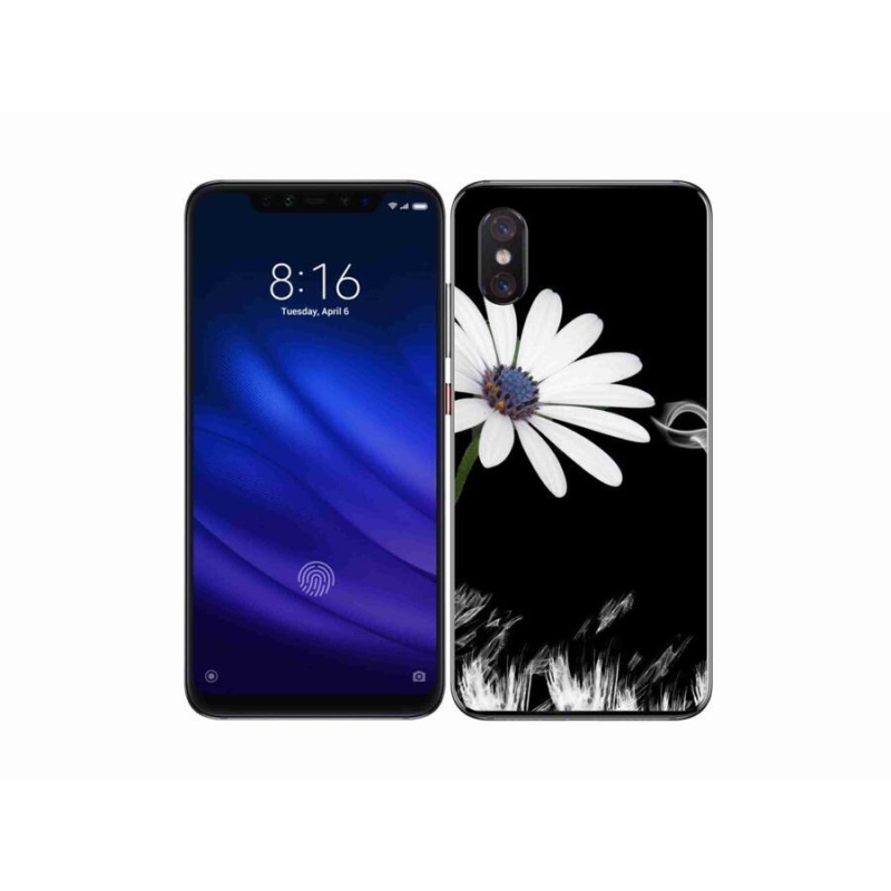 Gelový kryt mmCase na mobil Xiaomi Mi 8 Pro - bílá květina