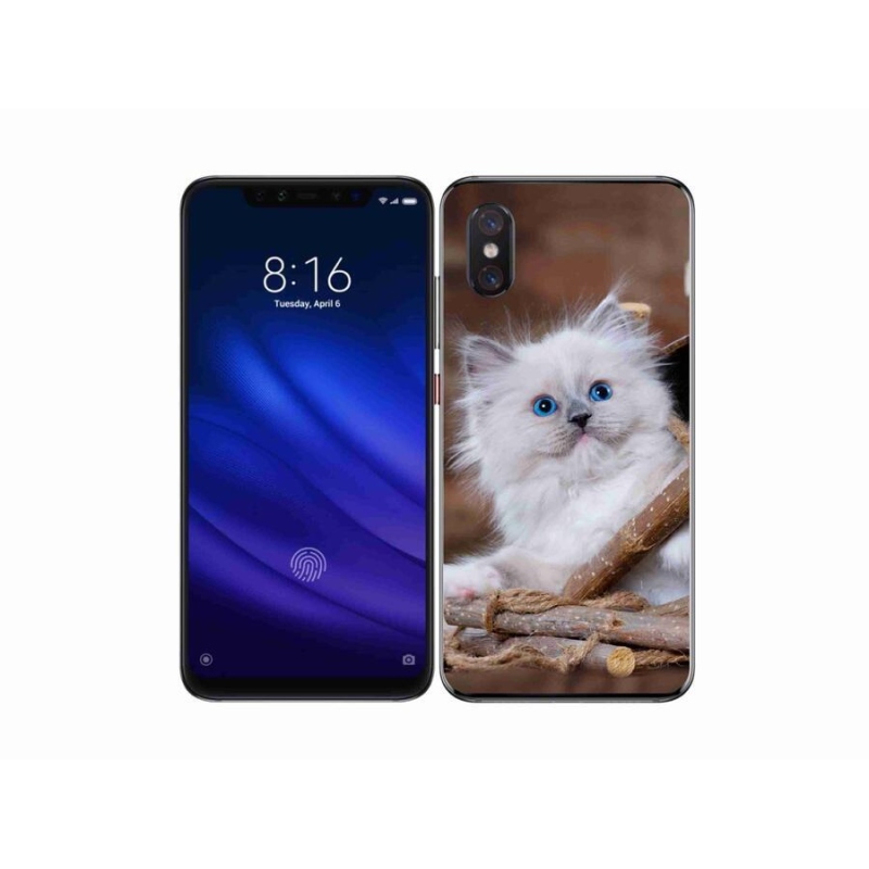 Gelový kryt mmCase na mobil Xiaomi Mi 8 Pro - bílé kotě