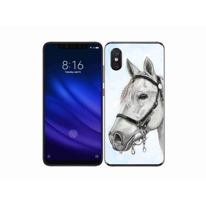 Gelový kryt mmCase na mobil Xiaomi Mi 8 Pro - bílý kůň 1