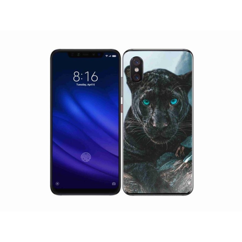 Gelový kryt mmCase na mobil Xiaomi Mi 8 Pro - černý panter