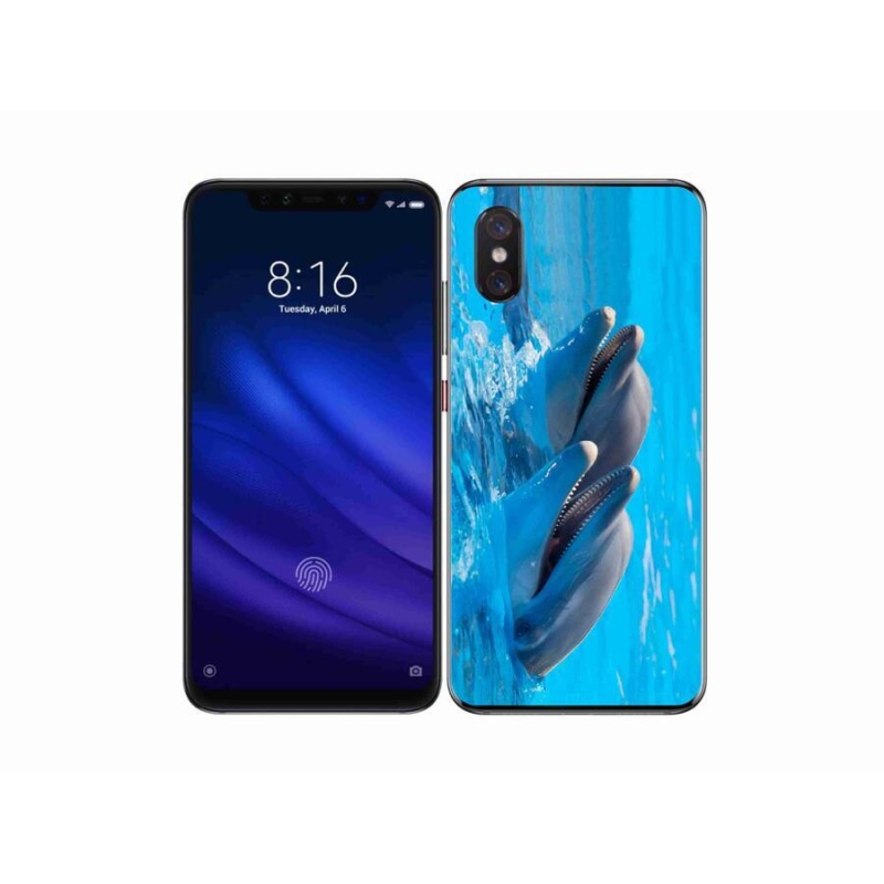 Gelový kryt mmCase na mobil Xiaomi Mi 8 Pro - delfíni