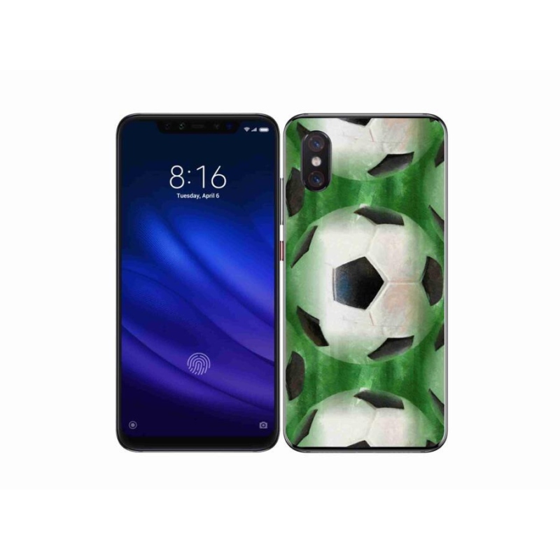 Gelový kryt mmCase na mobil Xiaomi Mi 8 Pro - fotbalový míč