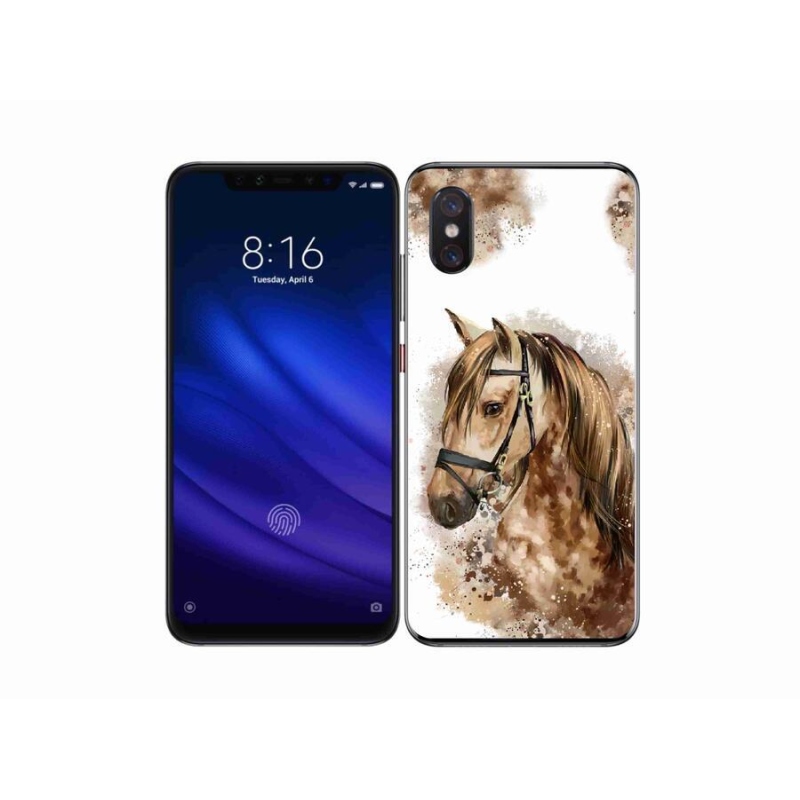 Gelový kryt mmCase na mobil Xiaomi Mi 8 Pro - hnědý kreslený kůň