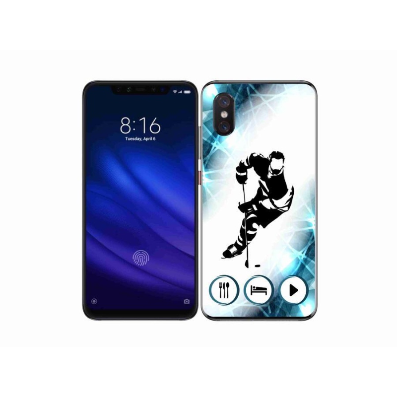 Gelový kryt mmCase na mobil Xiaomi Mi 8 Pro - hokej 1