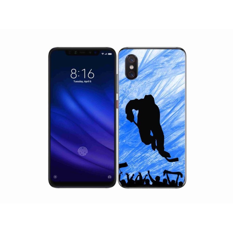 Gelový kryt mmCase na mobil Xiaomi Mi 8 Pro - hokejový hráč