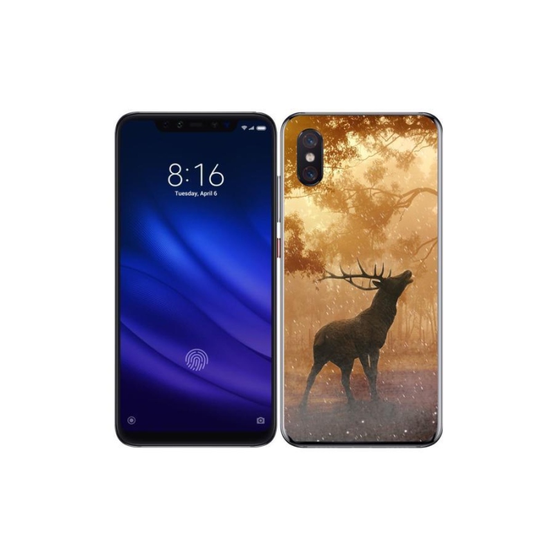 Gelový kryt mmCase na mobil Xiaomi Mi 8 Pro - jelen v říji