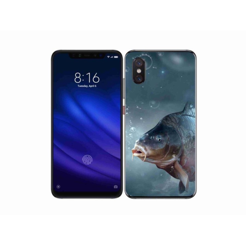 Gelový kryt mmCase na mobil Xiaomi Mi 8 Pro - kapr a bublinky