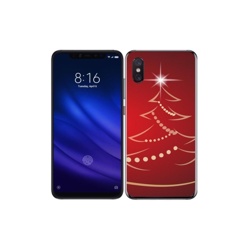 Gelový kryt mmCase na mobil Xiaomi Mi 8 Pro - kreslený vánoční stromek
