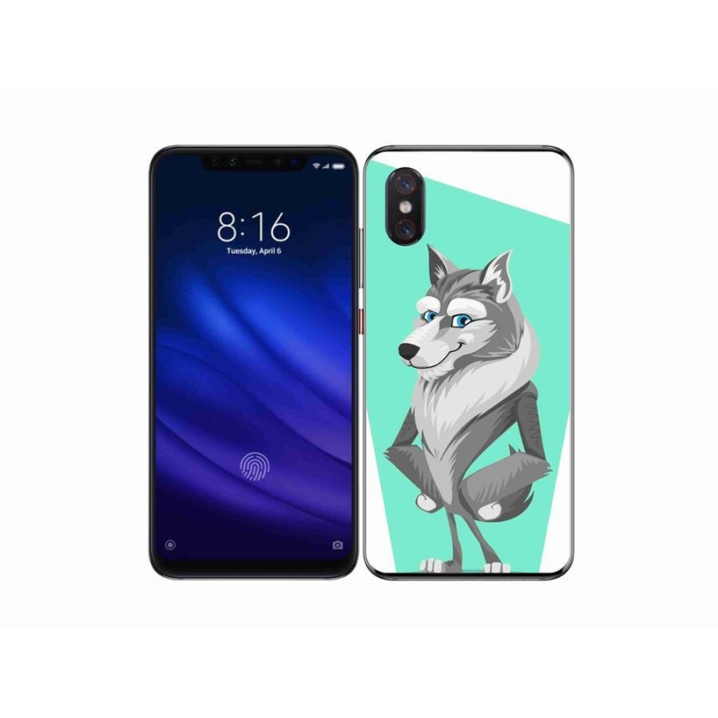 Gelový kryt mmCase na mobil Xiaomi Mi 8 Pro - kreslený vlk