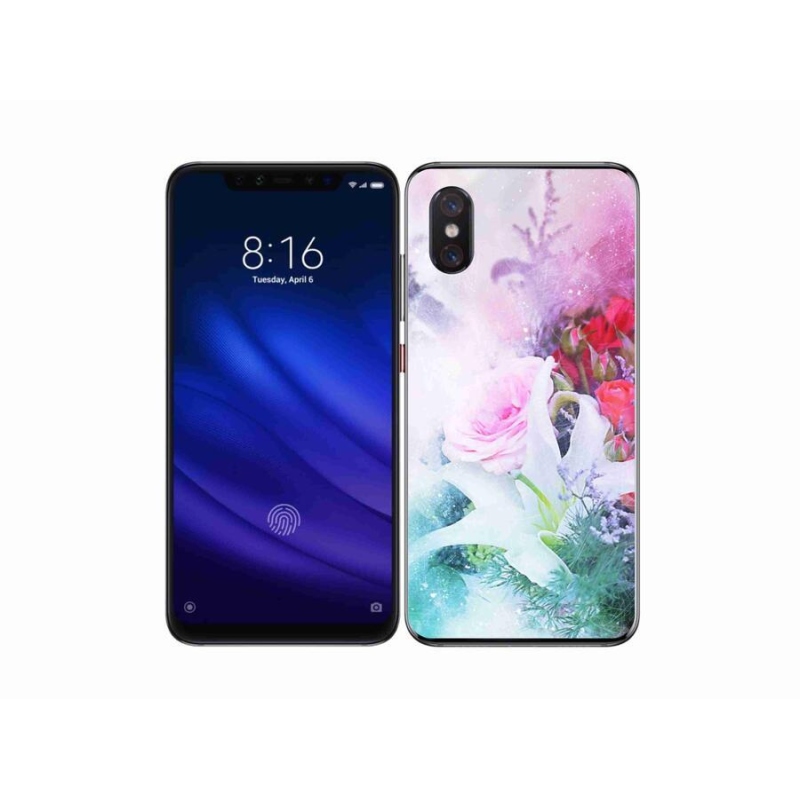 Gelový kryt mmCase na mobil Xiaomi Mi 8 Pro - květiny 4