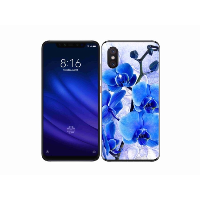 Gelový kryt mmCase na mobil Xiaomi Mi 8 Pro - modré květy