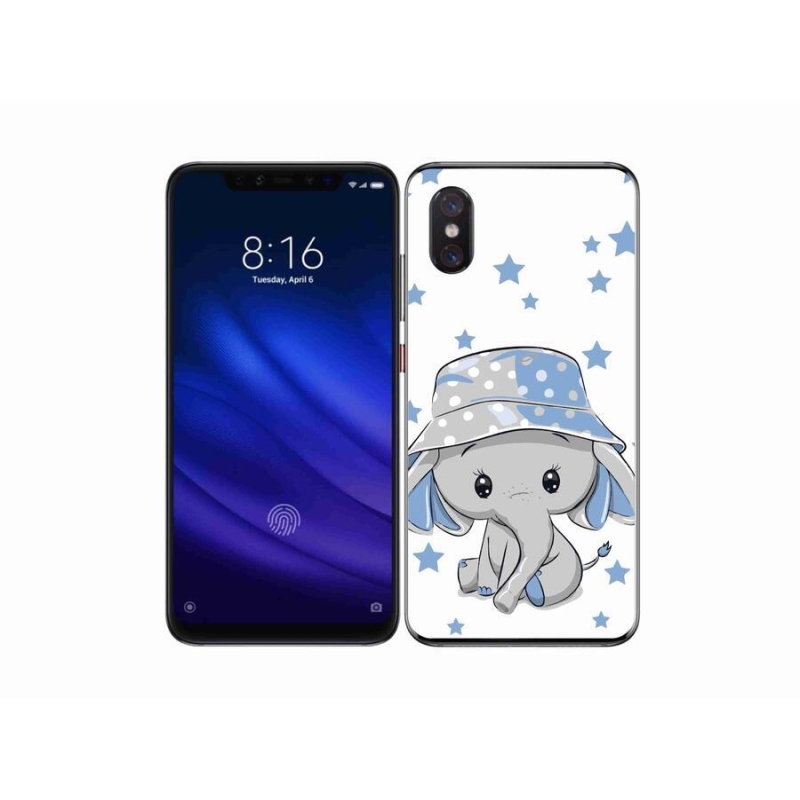 Gelový kryt mmCase na mobil Xiaomi Mi 8 Pro - modrý slon