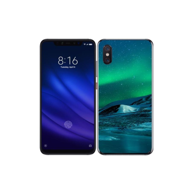 Gelový kryt mmCase na mobil Xiaomi Mi 8 Pro - polární záře