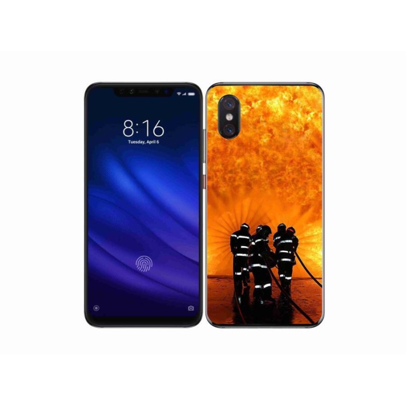 Gelový kryt mmCase na mobil Xiaomi Mi 8 Pro - požár