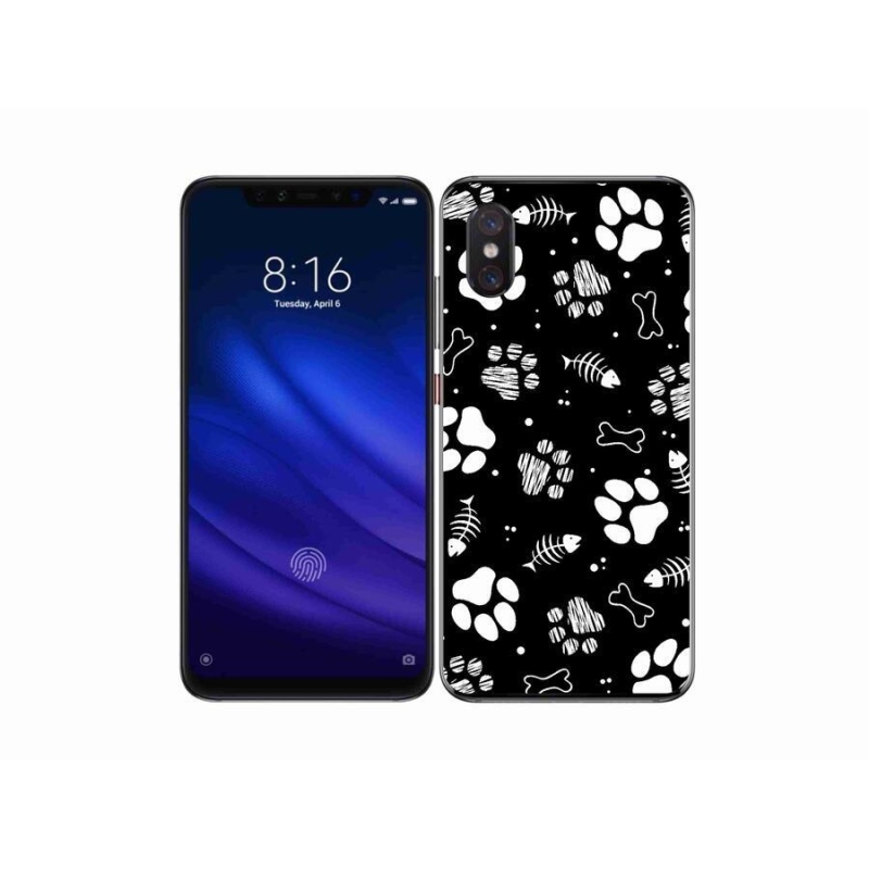 Gelový kryt mmCase na mobil Xiaomi Mi 8 Pro - psí tlapky
