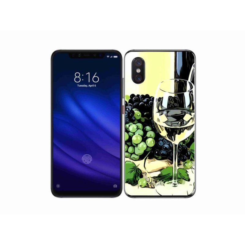 Gelový kryt mmCase na mobil Xiaomi Mi 8 Pro - sklenka vína