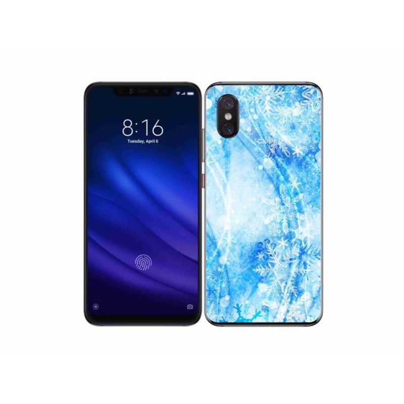 Gelový kryt mmCase na mobil Xiaomi Mi 8 Pro - sněhové vločky