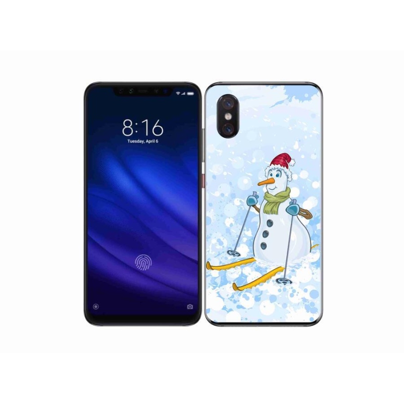 Gelový kryt mmCase na mobil Xiaomi Mi 8 Pro - sněhulák