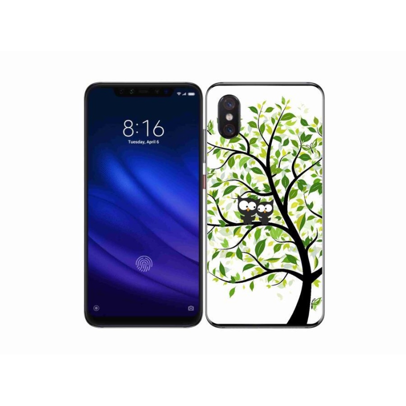 Gelový kryt mmCase na mobil Xiaomi Mi 8 Pro - sovičky na stromě