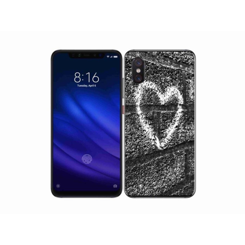 Gelový kryt mmCase na mobil Xiaomi Mi 8 Pro - srdce na zdi