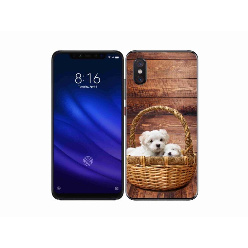 Gelový kryt mmCase na mobil Xiaomi Mi 8 Pro - štěňátka