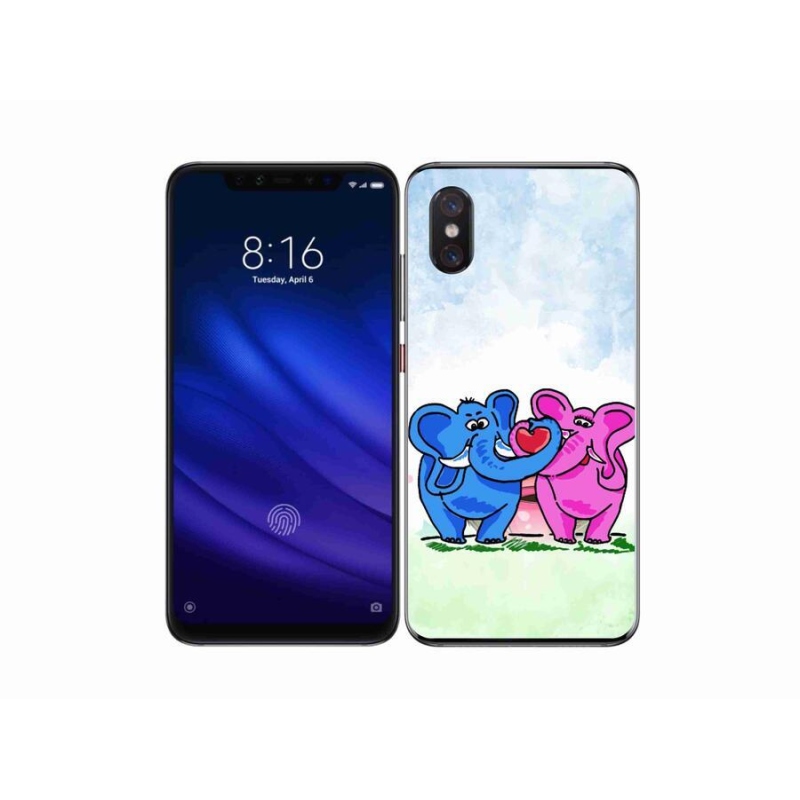 Gelový kryt mmCase na mobil Xiaomi Mi 8 Pro - zamilovaní sloni