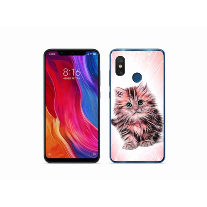 Gelový kryt mmCase na mobil Xiaomi Mi 8 - roztomilé kotě