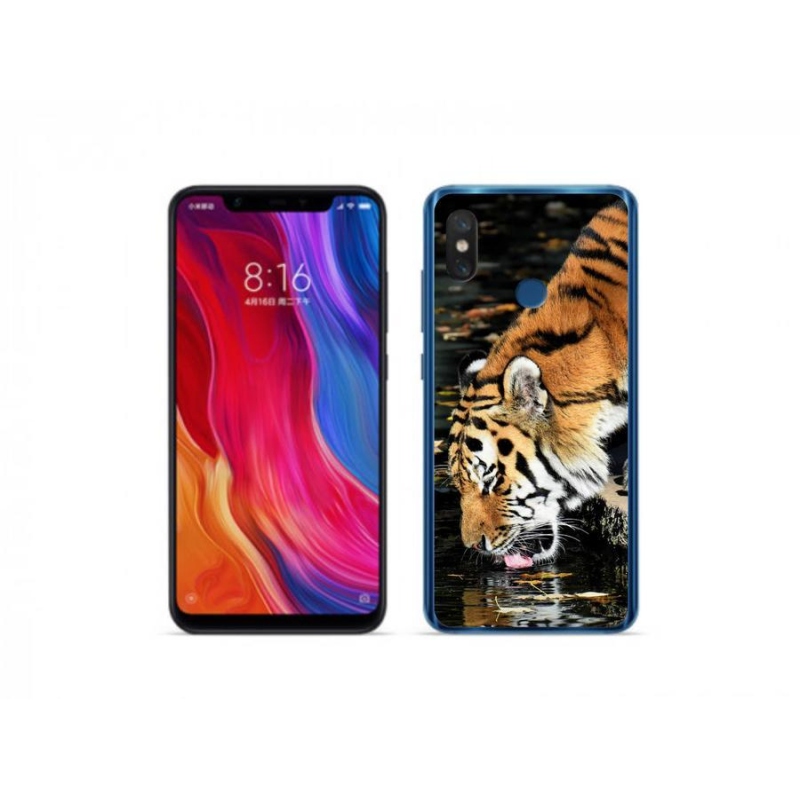 Gelový kryt mmCase na mobil Xiaomi Mi 8 - žíznivý tygr