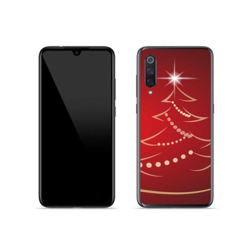 Gelový kryt mmCase na mobil Xiaomi Mi 9 - kreslený vánoční stromek