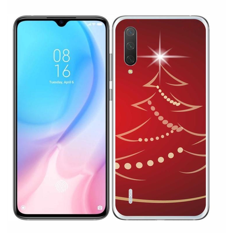 Gelový kryt mmCase na mobil Xiaomi Mi 9 Lite - kreslený vánoční stromek