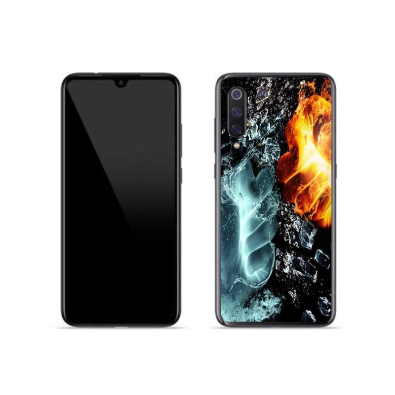 Gelový kryt mmCase na mobil Xiaomi Mi 9 - voda a oheň