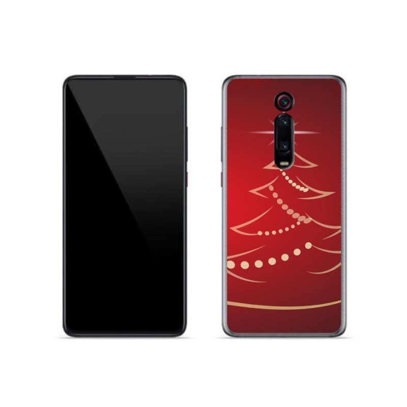 Gelový kryt mmCase na mobil Xiaomi Mi 9T - kreslený vánoční stromek